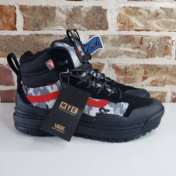 Vans UltraRange Exo Hi MTE 2 Primaloft Boot Mens Size 9.5 Artic Camo / Black Red - Picture 5 of 13